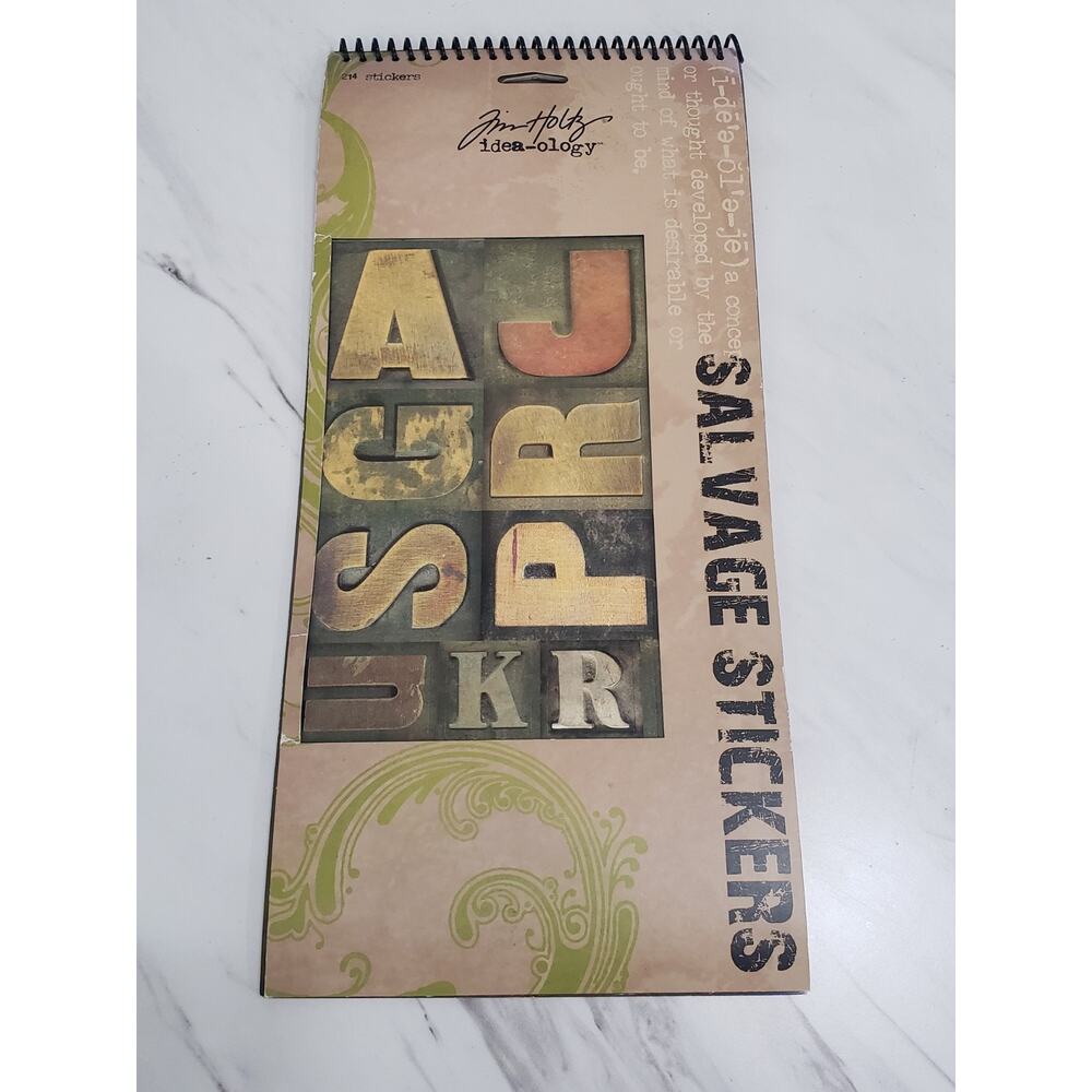 Tim Holtz *SALVAGE STICKERS*‎ 2009 Idea-Ology 214 Stickers NEW